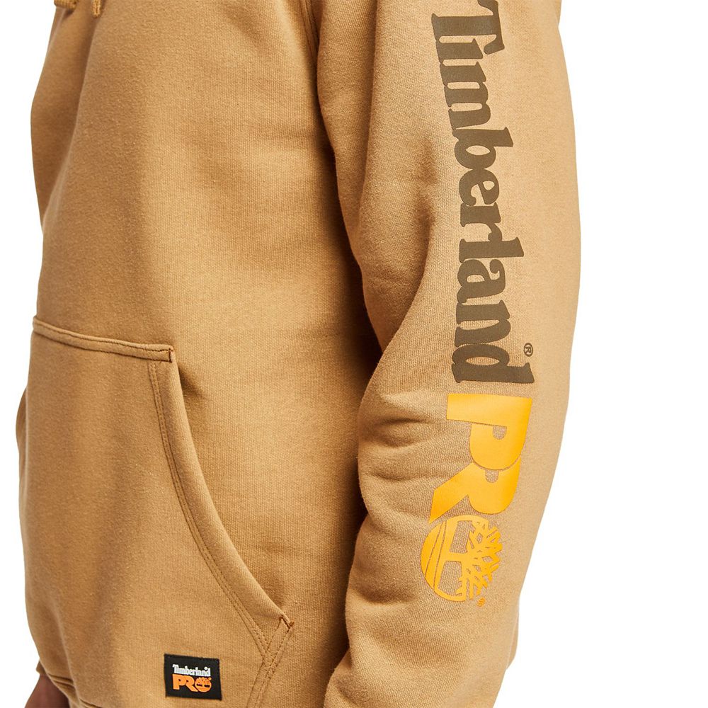 Timberland Φουτερ Ανδρικα Καφε - Pro® Hood Honcho Pullover Hoodie - Greece 2906143-BA